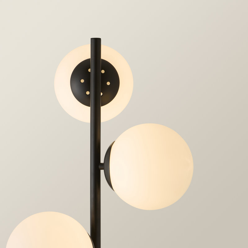 Rifkah 159cm Traditional Floor Lamp, Matte Black