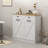 Tilt Out Laundry Hamper Cabinet, Bathroom Storage Cabinet with 2 Removable Baskets and 2 Drawers-1858983075
