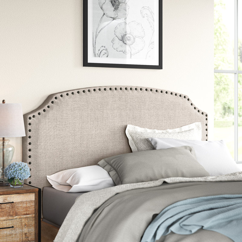 Upholstered Headboard, Full / Queen, Beige