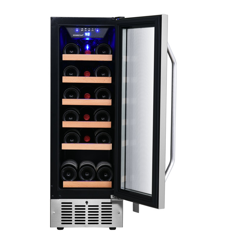EdgeStar Single Zone 24.25'' Built-In 18 Bottle Wine Refrigerator with Reversible Door