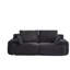 2 places, noir, mousse à mémoire de forme, velours côtelé, pour animaux de compagnie, haut, sans assemblage, mousse pour velours côtelé pour animal de compagnie Sunroom, très profond, personnalisable, assemblage pour saunas, noir-61520607