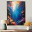 Bleu, orange, corail, poisson clown, vie marine - art mural Coralwall-895977978-895977979