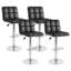 Ensemble de 4 tabourets de bar pivotants Flavienne avec base en métal robuste et dossier pour repose-pieds-478984185-478984186