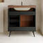 Mid-Century Modern Free-Standing Bathroom Vanity With Ceramic Sink & Top-783084643