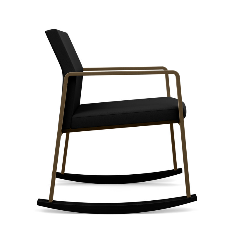 Chaise berçante Gansett, Bronze, Portes ouvertes en tissu noir