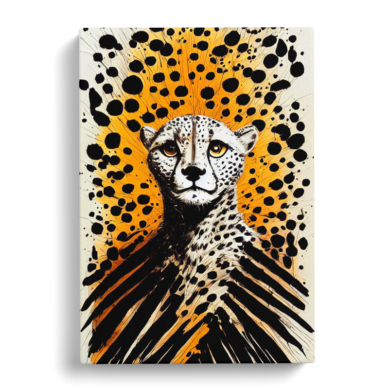 CAN-V0523-2951X Young Cheetah - Wrapped Canvas Print, 60cm H x 40cm W x 3cm D