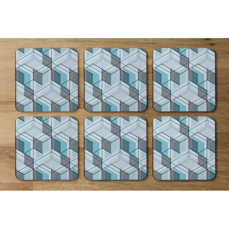 Square 6 Piece Coaster Set
