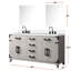 Meuble-lavabo double l 60 po en chêne blanc avec comptoir en quartz - Décoration de salle de bain V 60 po x P 22 po