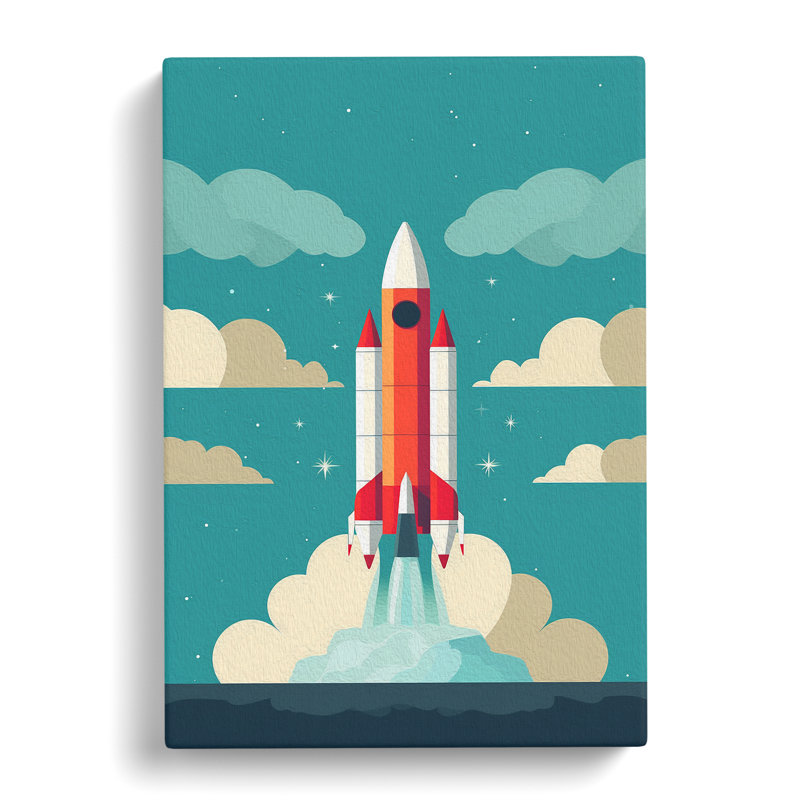 Rocket Minimalism - Wrapped Canvas, 60cm H x 40cm W x 3cm D