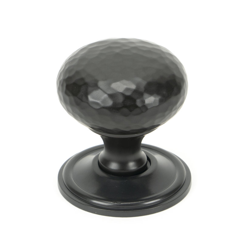 Hammered Mushroom 38mm Diameter Knob, Aged Bronze