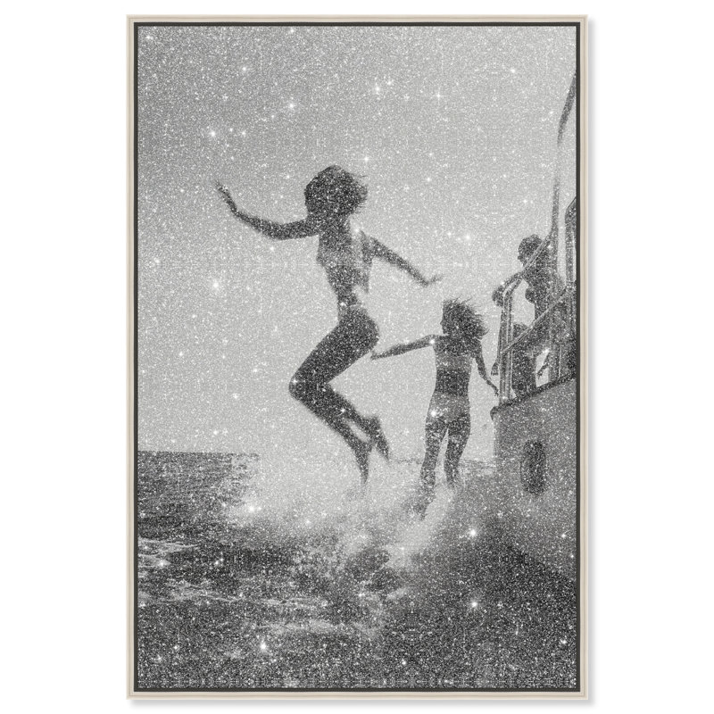 Liquid Gravity Canvas Nautical & Beach Print by Oliver Gal, Black Frame, 10 x 15, 37"H x 55"W, Silver Floater Frame