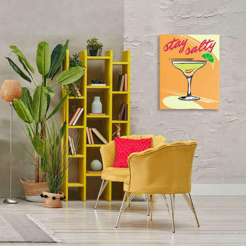 Art mural sur toile Stay Salty Cocktail par Elizabeth Medley, H 30 po x l 24 po