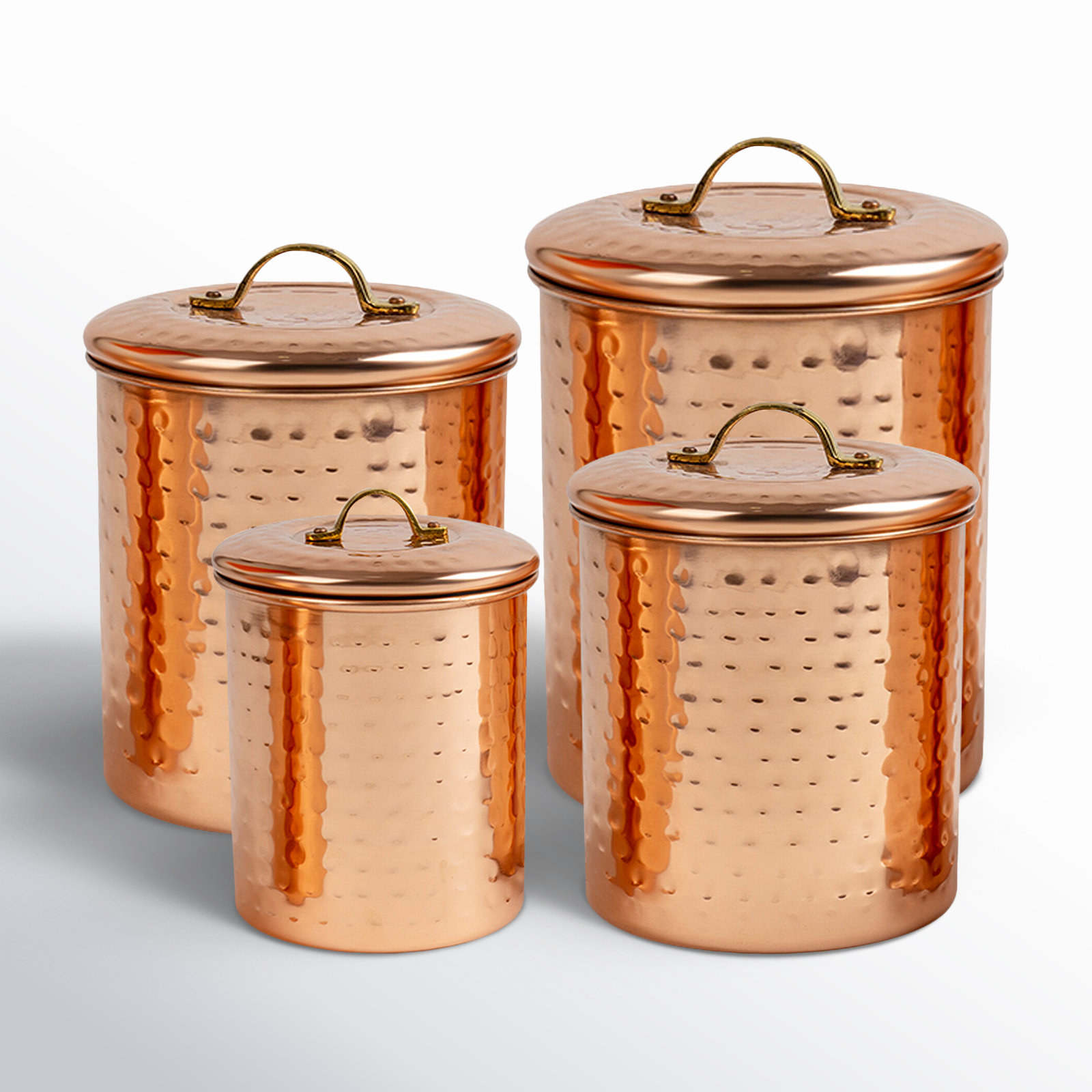 Tatara Group Set of 4 Canisters Stainless Steel 4 Piece Kitchen Canister Set & Reviews | Joss & Main