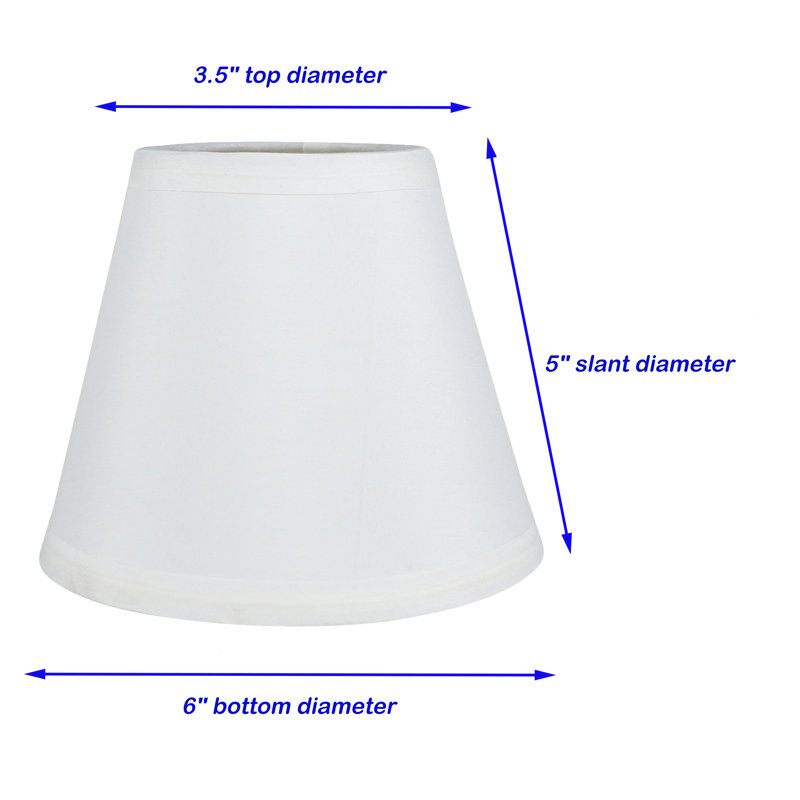 Abat-jour de lustre 5 pièces, Blanc cassé, H 5 po x l 3,5 po x P 6 po
