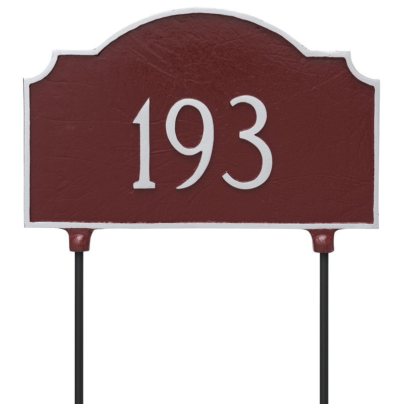 Enseigne d’adresse pour pelouse sur 1 ligne vanderbilt, Noir / Cuivre