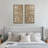 Two-tone 2-piece Wood Panel Wall Decor Set