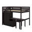 Lit mezzanine double avec tiroirs, bureau et garde-robe-1266863266