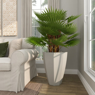 Isidore 54.25'' Faux Majesty Palm Plant in Pot