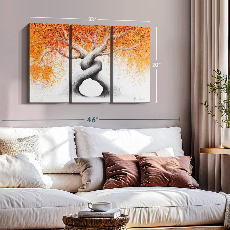 " Twisting Love Trees ", 20" H x 33" W x 1.25" D