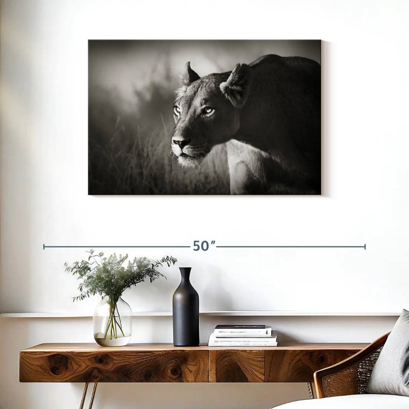Brampt Stalking Lioness, 24" H x 36" W