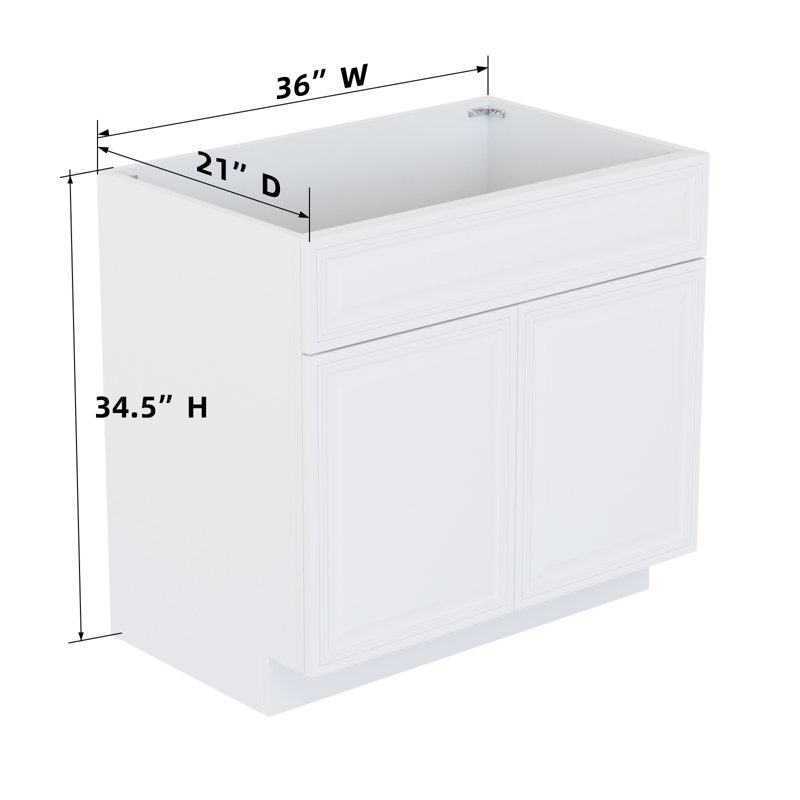36" Antique White Bathroom Vanity Base Only