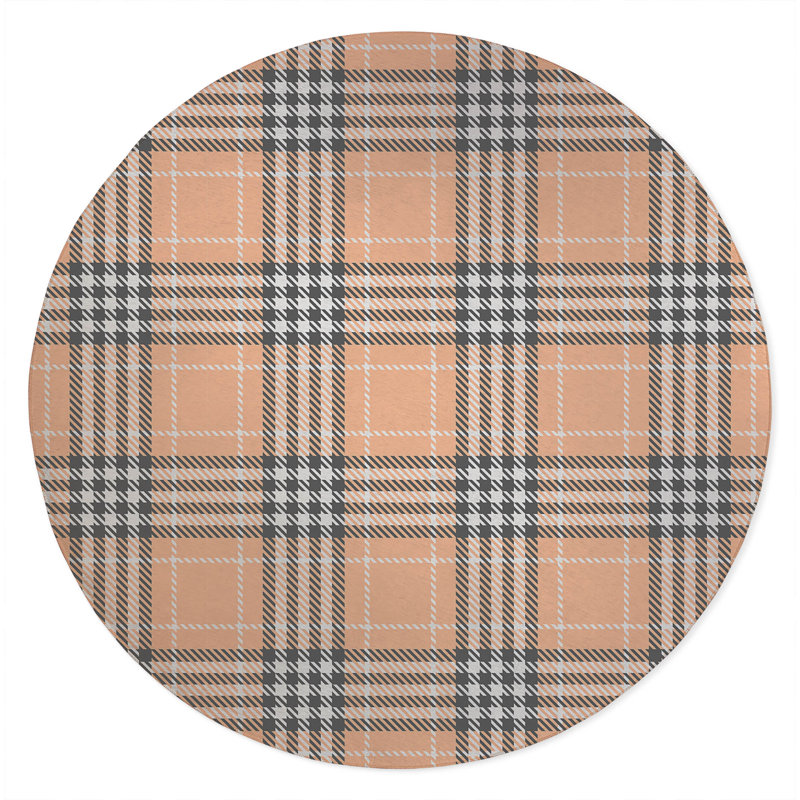 Christopher's Plaid Non-Slip Outdoor Rug, Round 5'