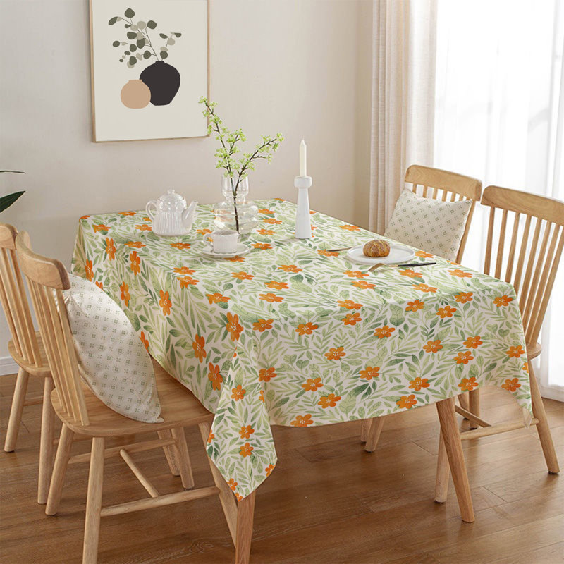 Durable Tablecloth, 50% Cotton / 50% Polyester, 55.1 x 118.1 inches | Machine Washable at 86°F, Tumble Dryer Safe, Ironable | Perfect for Dining Room, Parties & Everyday Use, Elegant Design & Easy Care