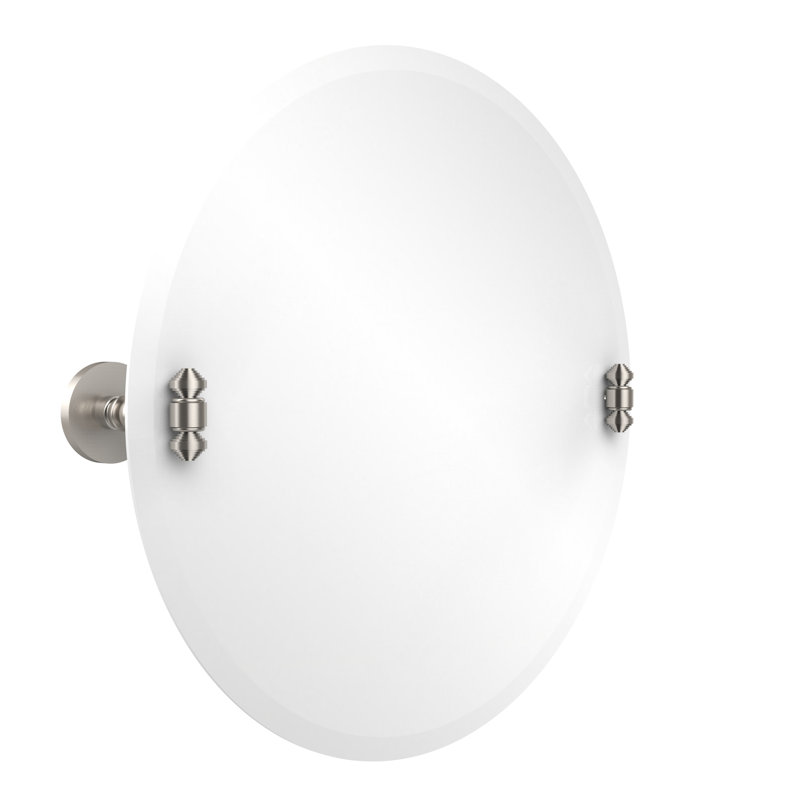 Miroir rond à inclinaison 22 po Gober, Nickel satiné