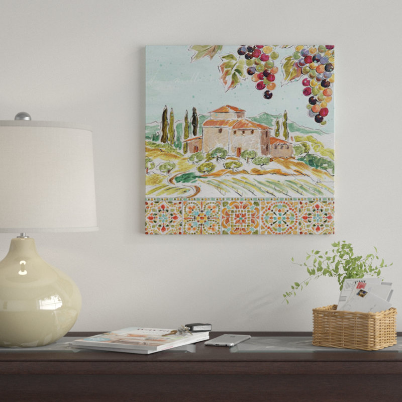 « tuscan breeze ii », reproduction sur toile, H 12 po x l 12 po x P 0,75 po, Toile tendue, Pas de tapis