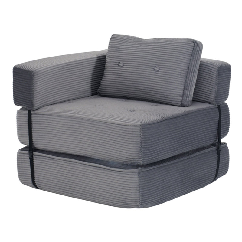 2 Seater Corduroy Sofa, Grey