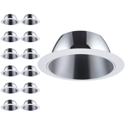 6 Inch LED Recessed Light Baffle Trim, Full Metal