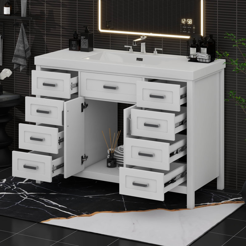 Meuble-lavabo 48 po avec lavabo 48 po, Blanc