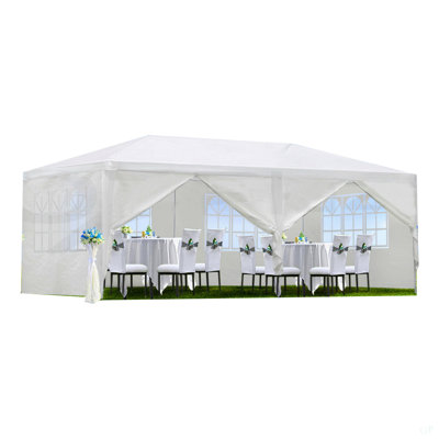 10X20' Wedding Party Canopy Tent Outdoor Gazebo With 6 Removable  Sidewalls