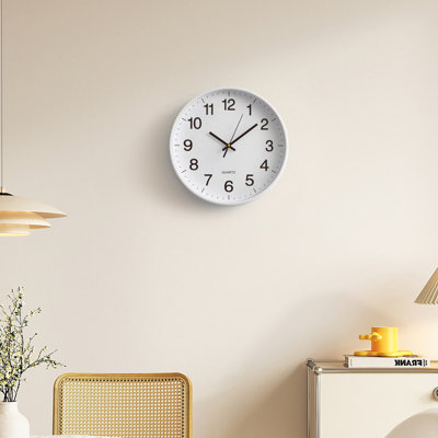 Ebern Designs 12-in Analog Clock – Silent, Non-ticking For Wall Battery-operated Perfect For Home Office, Farmhouse Kitchen, Entryways, Dining Rooms And Bedroom Decor, School And Bathroom Clock