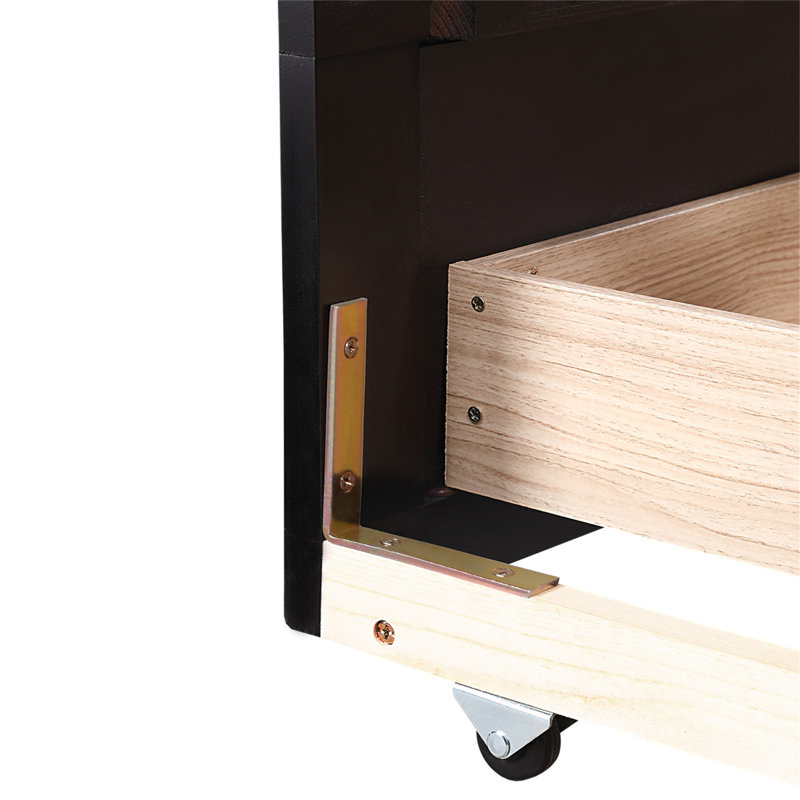 Lit de jour simple avec couchette Goessel, Espresso