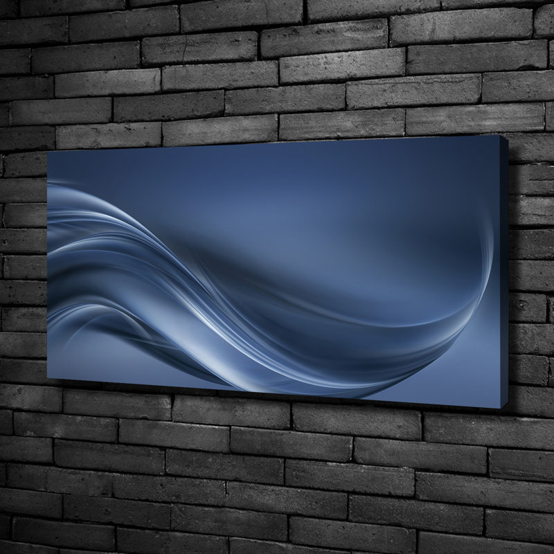 Grey Wave - Wrapped Canvas Print, 50cm H x 100cm W