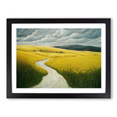 Brilliant Spring Meadow Landscape - Framed Print