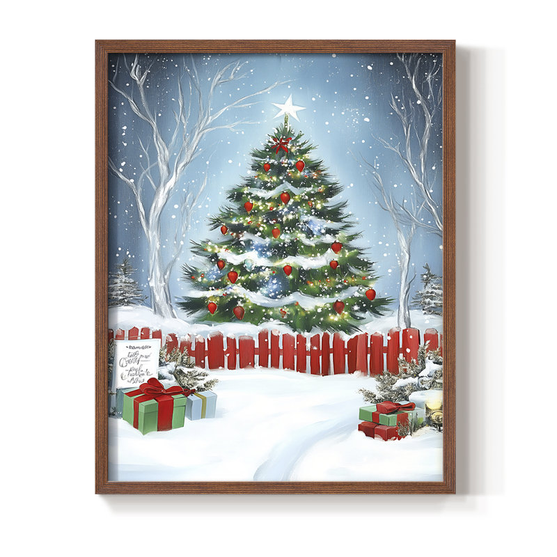 Framed Print - Solid Wood, 15" H x 12" W, Walnut