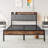 Full Size Bed with Storage Headboard and Charging Station
