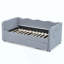 Divan-lit rembourré polyvalent 3 en 1 avec couchette coulissante et poches de rangement latérales, idéal pour les espaces multiples et les espaces restreints-358199608