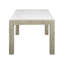 Table de salle à manger rectangulaire, 66 x 38 po, marbre, 2 pièces, blanc, 6 sièges