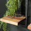 Derik Teak Solid Wood Industrial Pipe Shelves