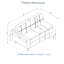 Causeuse moderne en similicuir de 59 po avec rangement et accoudoirs rembourrés surdimensionnés-129584048
