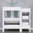  36" Single Bathroom Vanity Set with Glass Sink, Water Saving Faucet, Pop up Drain-931468070-931468071