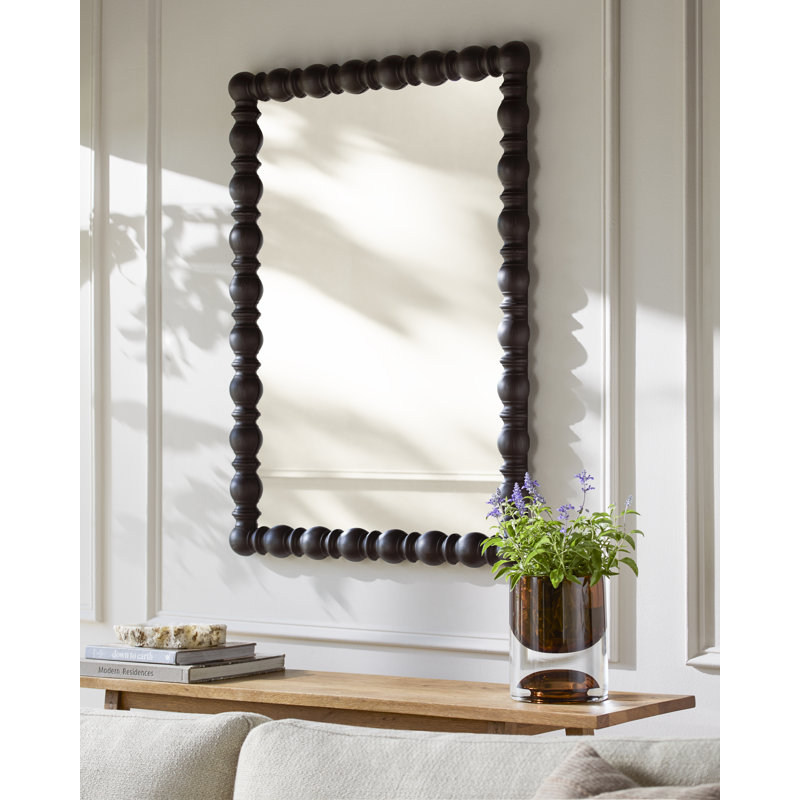 Miroir Brennan, 40 po x 30 po, Noir