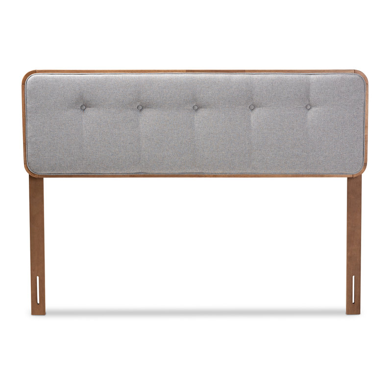 Tête de lit tapissier Anisa, Gris clair, Grand