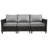 Umeh 3 - Person Patio Conversation Set with Cushions