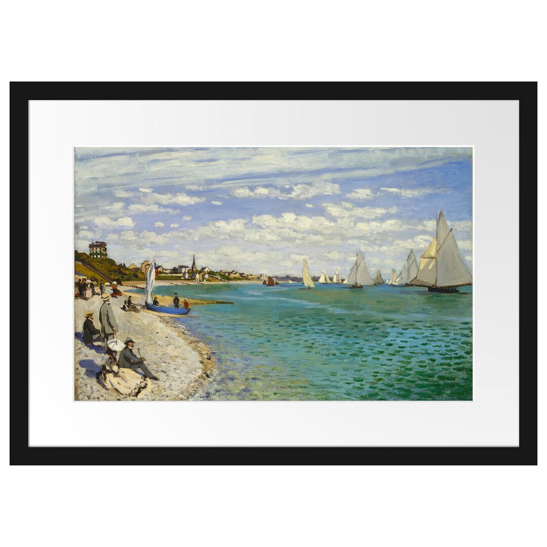 Gerahmter Kunstdruck Regatta at Sainte von Claude Monet