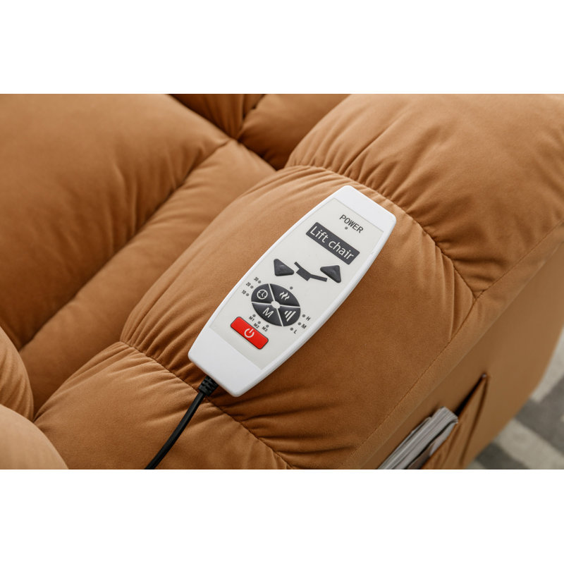 Fauteuil inclinable à massage électrique avec chaleur, vibration, poche latérale pour le salon et la chambre à coucher