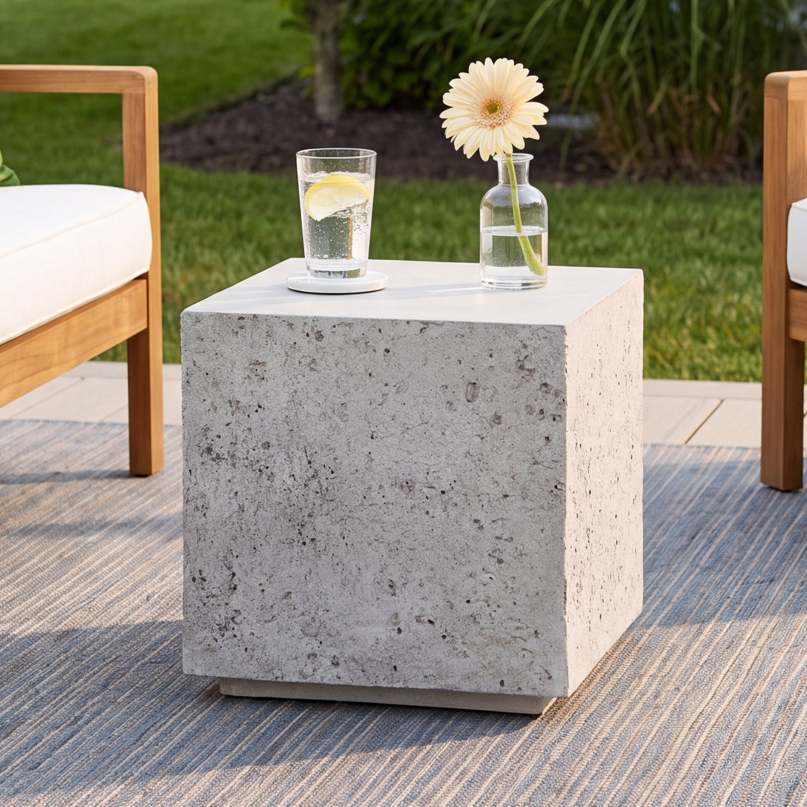 Cadence 17.75'' Concrete Outdoor Side Table